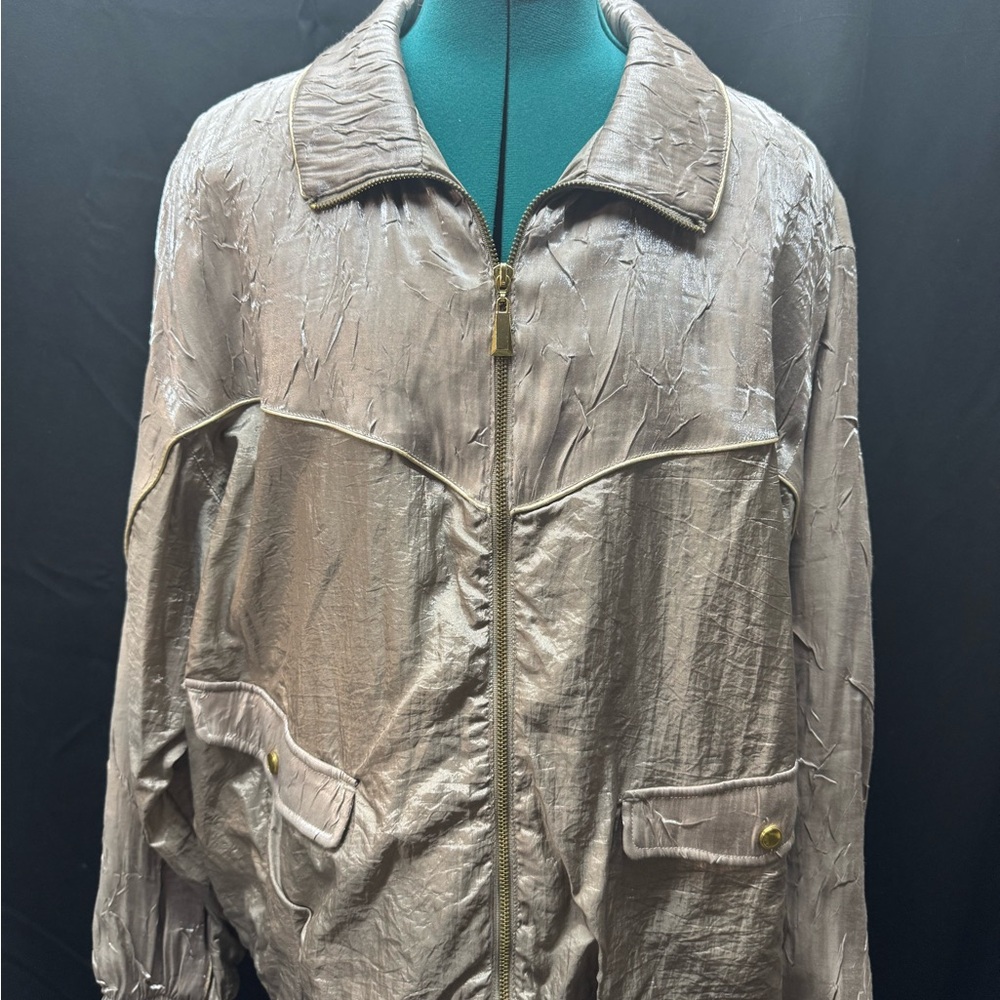 Cabin Creek Metallic Gold Wondbreaker Jacket